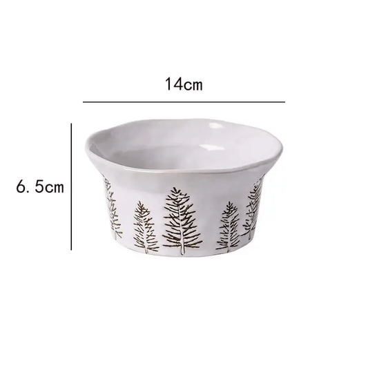 Christmas Mistletoe Bowl ~ Snow White 14cm - Cobblestone Australia