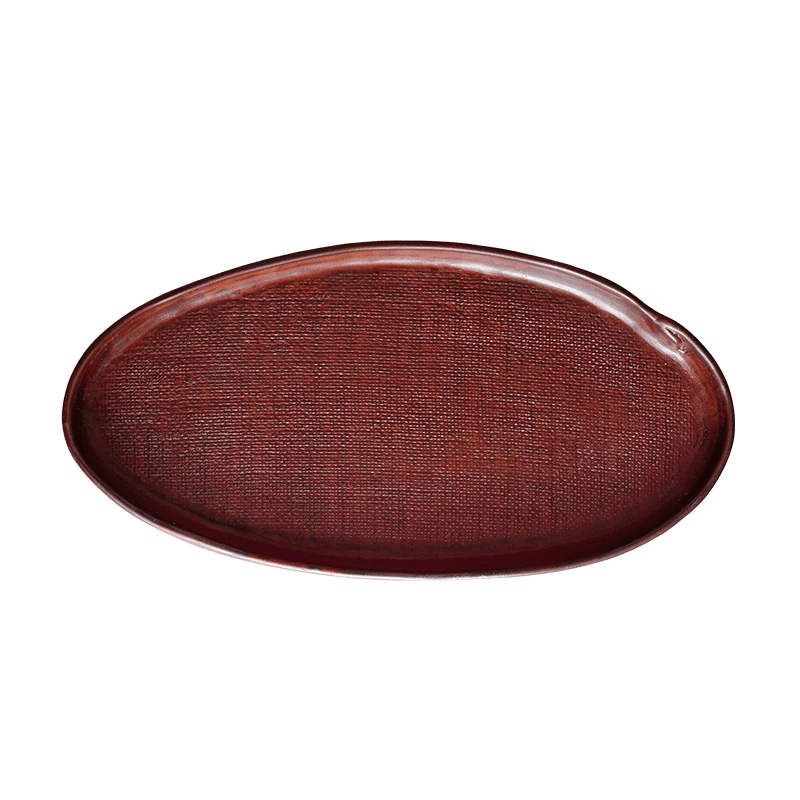 Farmhouse Haven Textured Ceremic Long Serving Tray - Wine - Cobblestone Australia