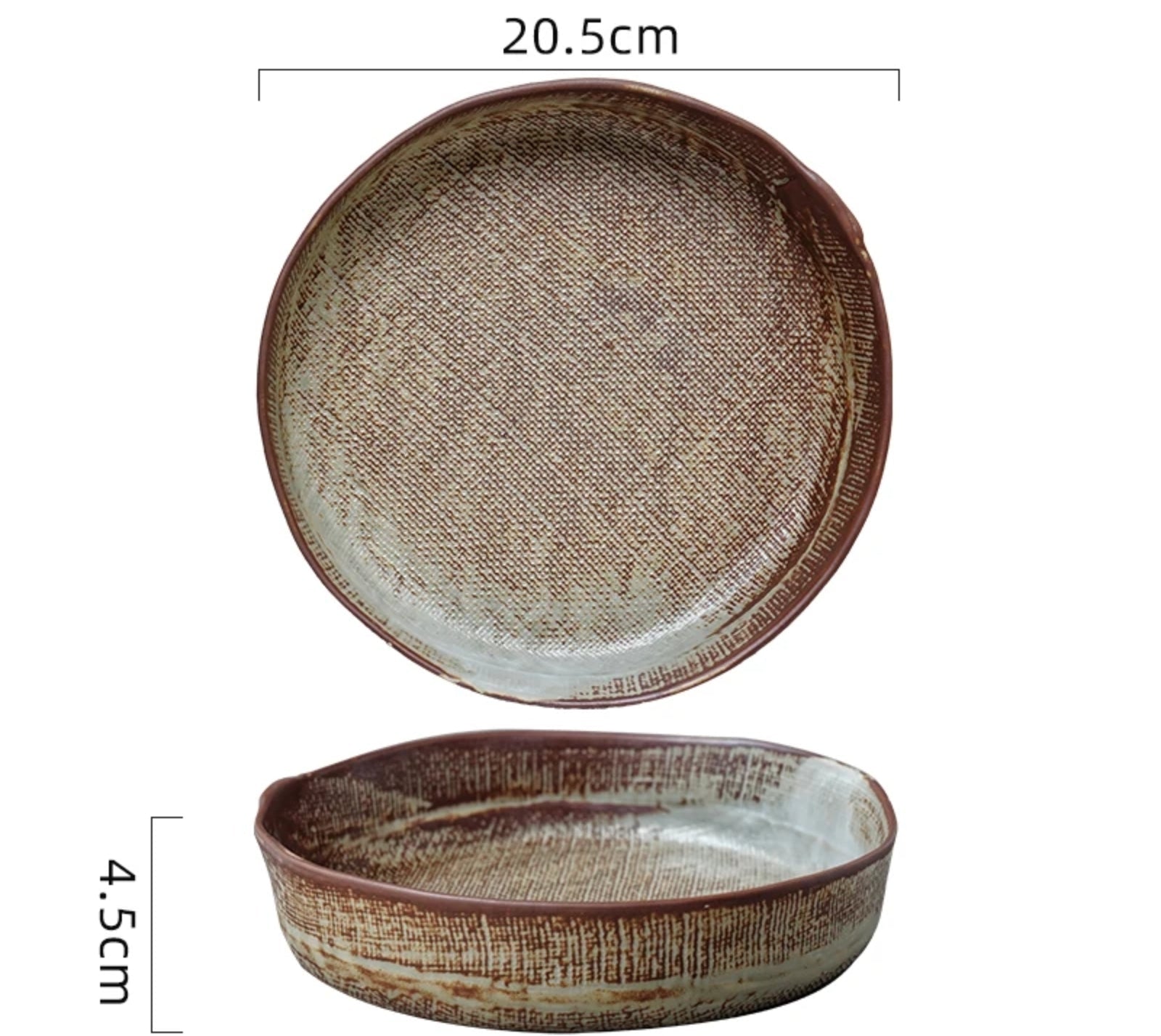 Farmhouse Haven Textured Ceremic Serving Bowl - Wheat/Medium - Cobblestone Australia