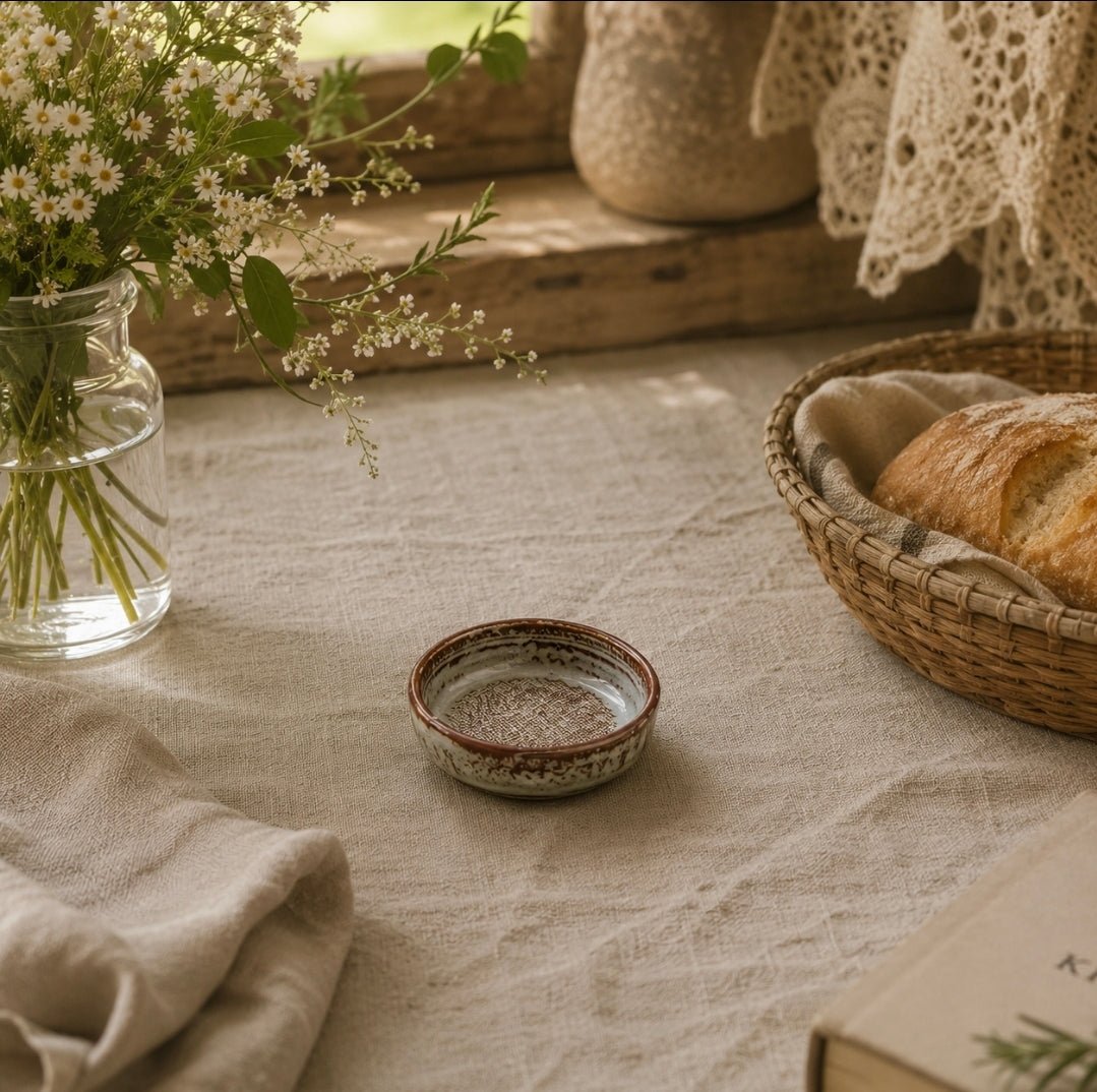 Farmhouse Haven Textured Small Ceremic Serving Bowl - Wheat - Cobblestone Australia