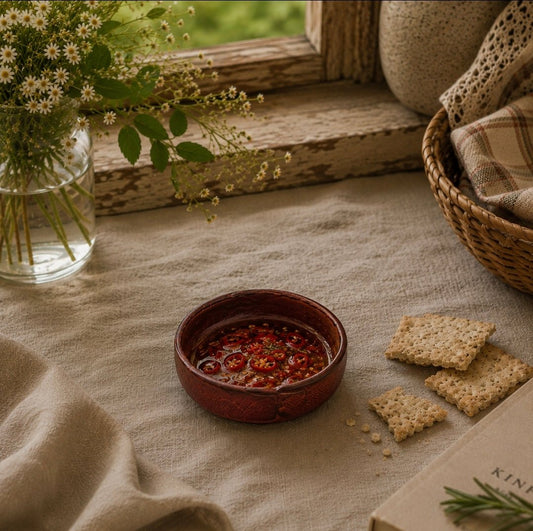 Farmhouse Haven Textured Small Ceremic Serving Bowl - Wine - Cobblestone Australia
