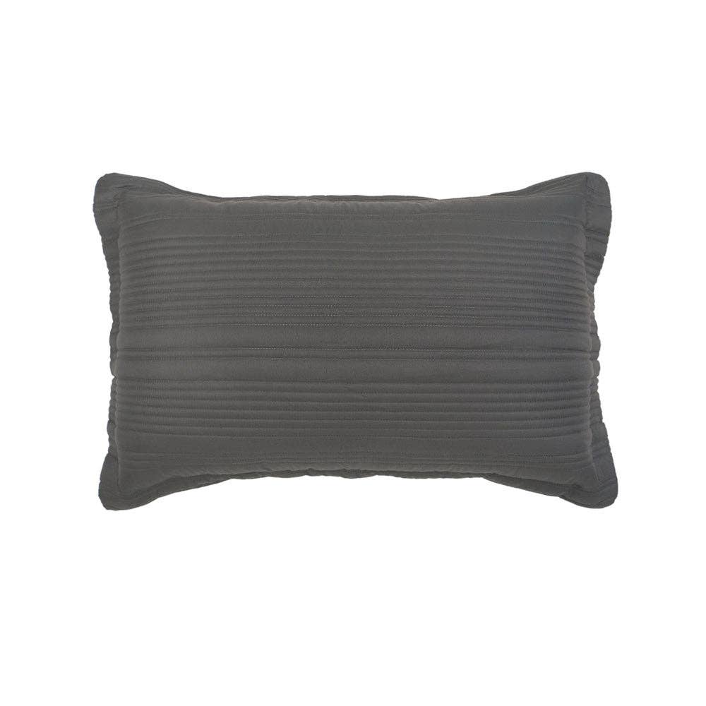 Flinders Embossed Coverlet Set: Charcoal / Single/Double - Cobblestone Australia