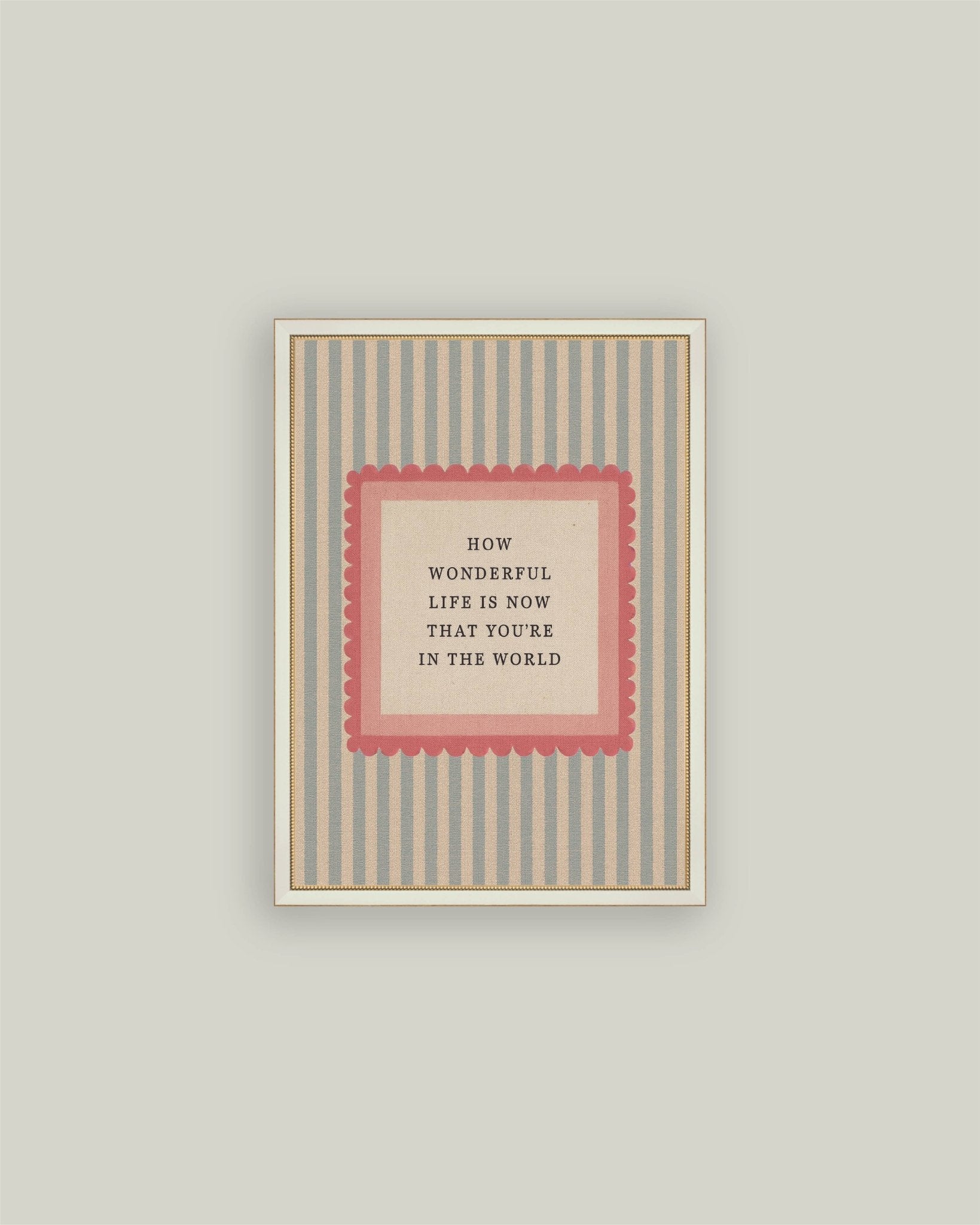 How Wonderful Life Is Framed Art: 28 x 38cm - Cobblestone Australia