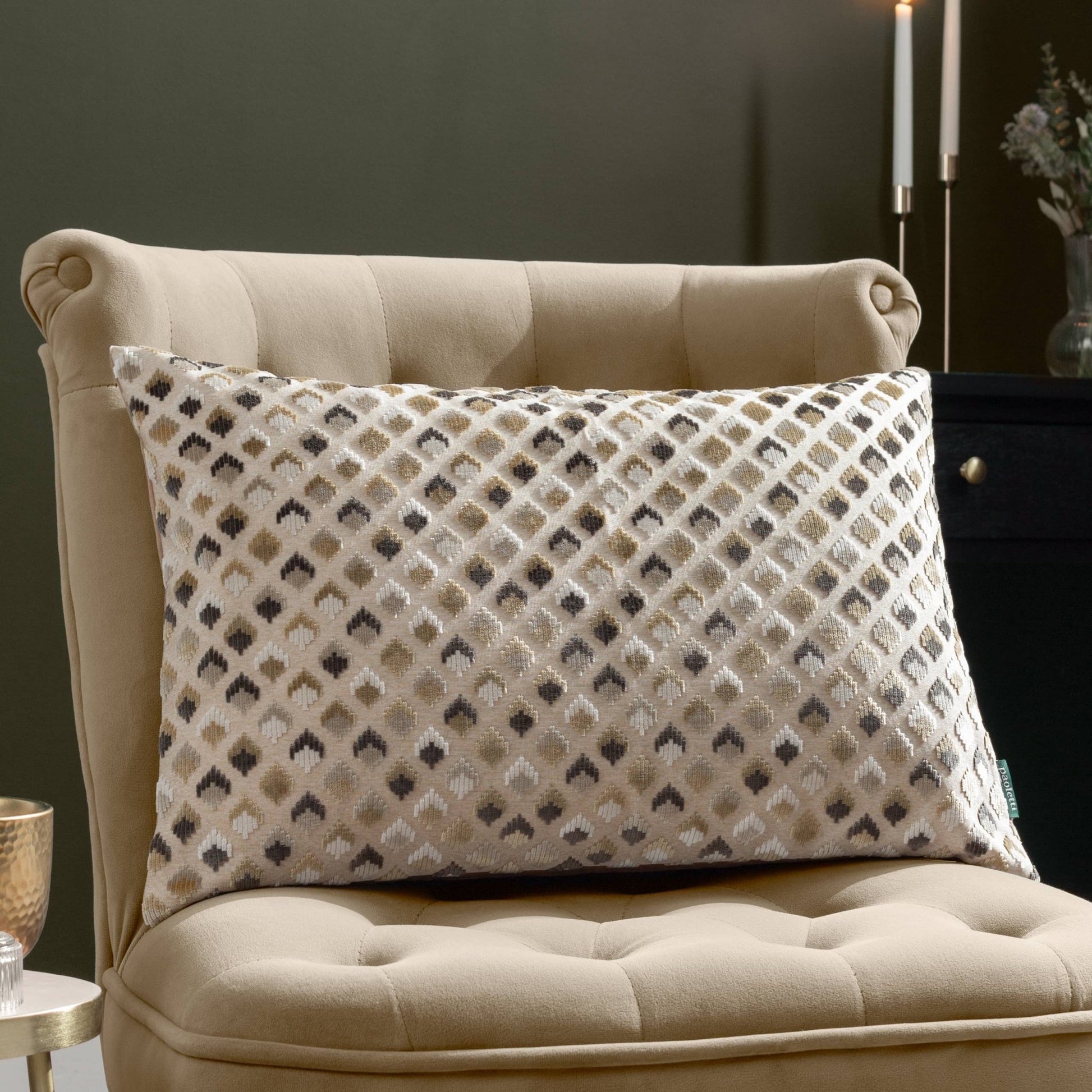 Lexington Cushion Warm Taupe: Warm Taupe / Cover Only / 40 x 60cm - Cobblestone Australia