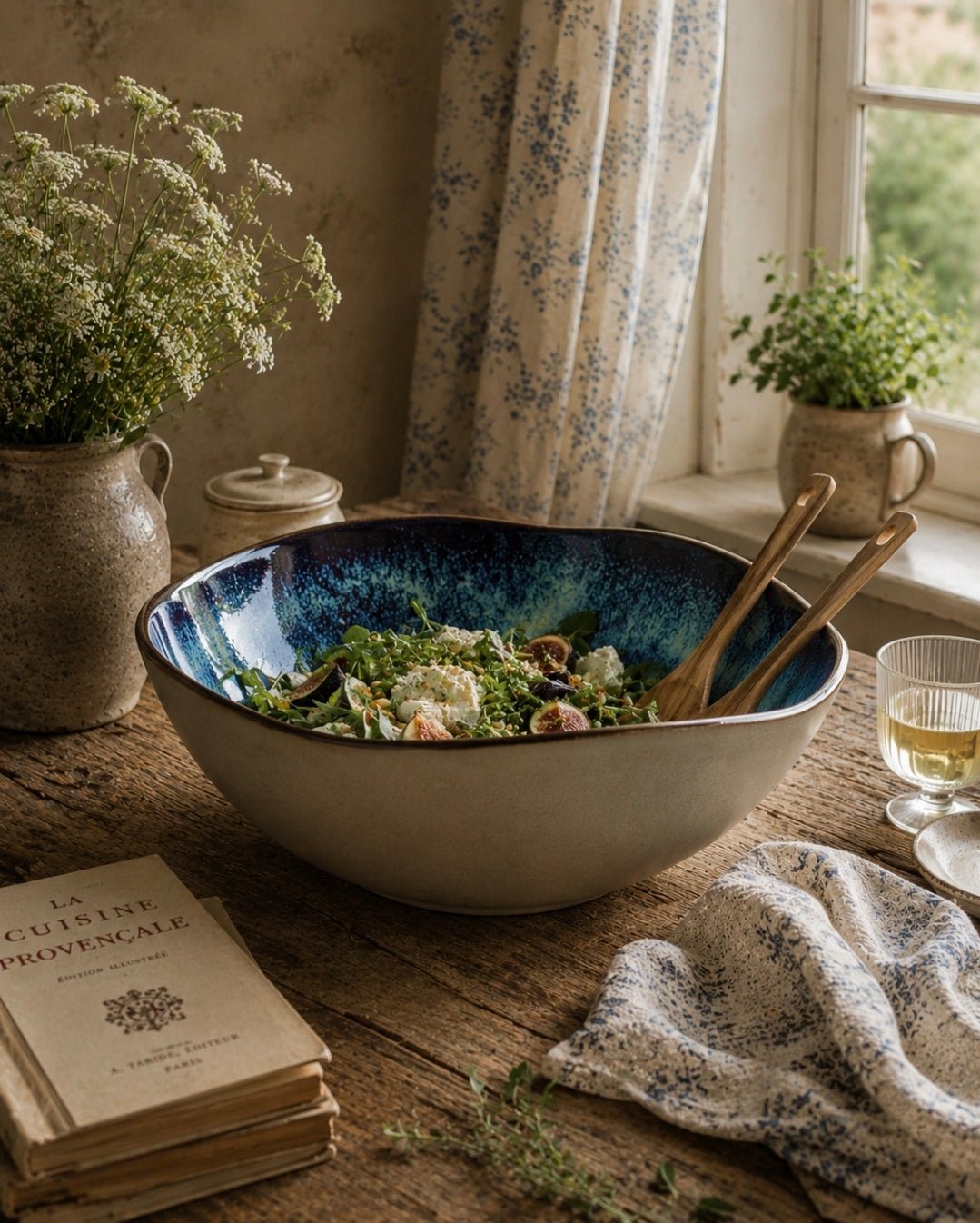 Midnight Blue Coloured Freeform Serving Bowl - Medium - Cobblestone Australia