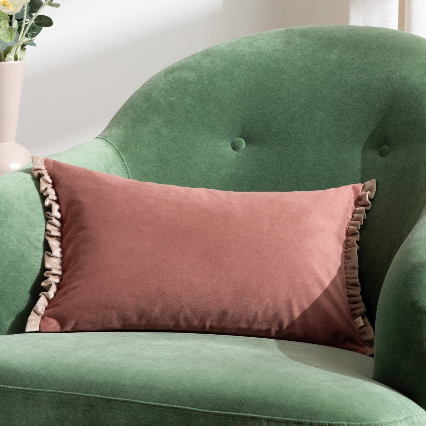 Pink Velvet Cushion Cover: 30 x 50cm - Cobblestone Australia