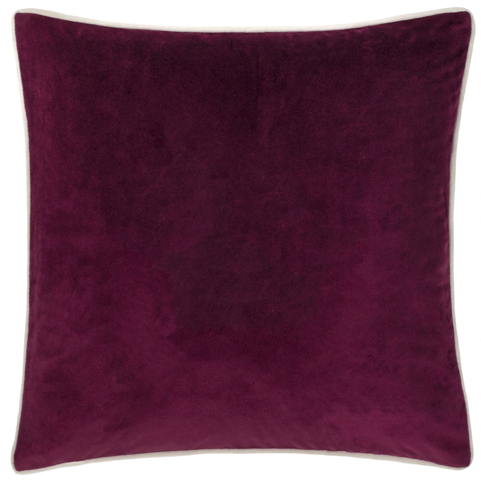 Plum Pineberry Forest Embroidered Velvet Look Cushion Cover: 45 x 45cm - Cobblestone Australia