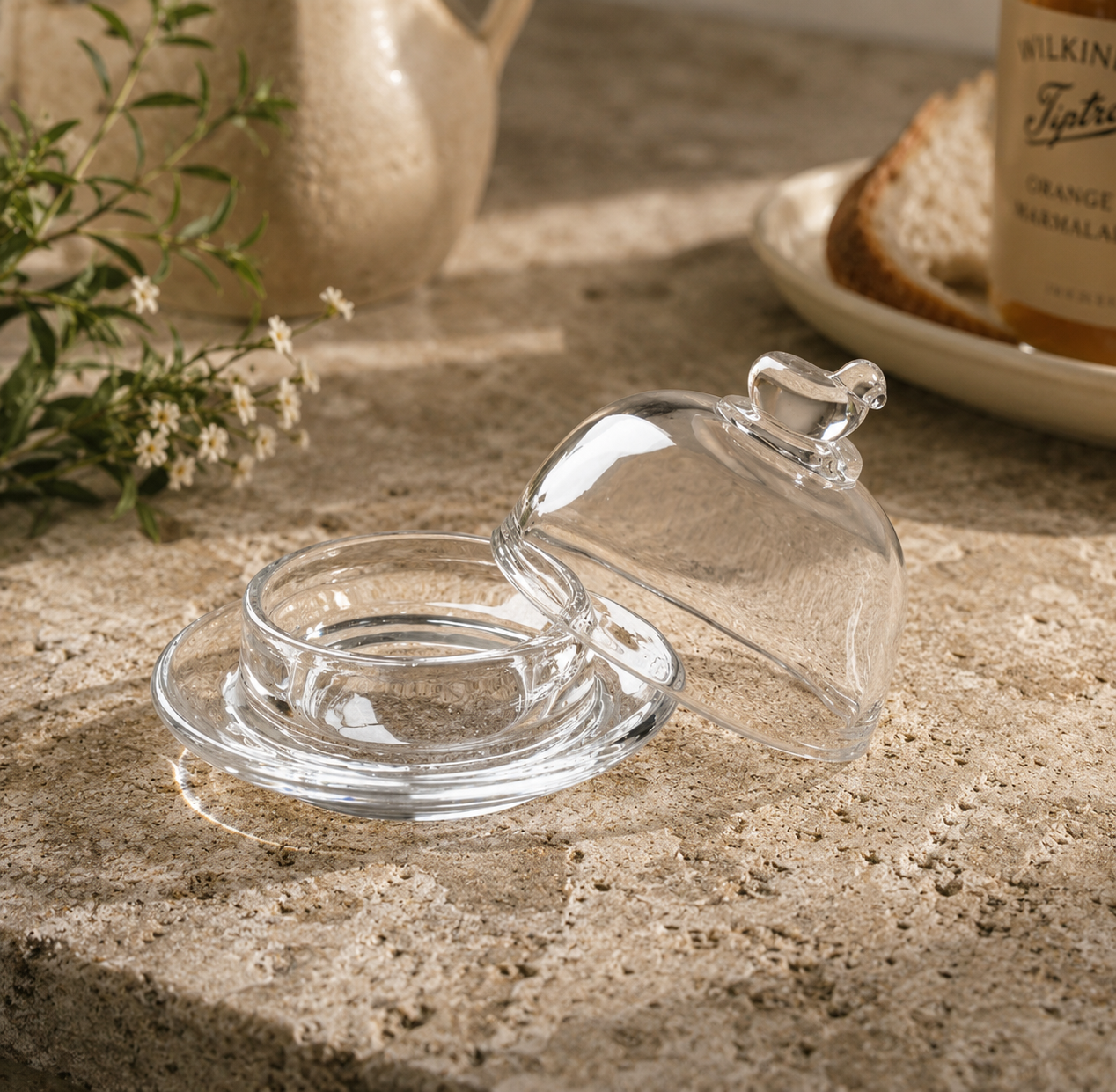 Dinner Party Songbird Glass Butter Dome Cobblestone Australia