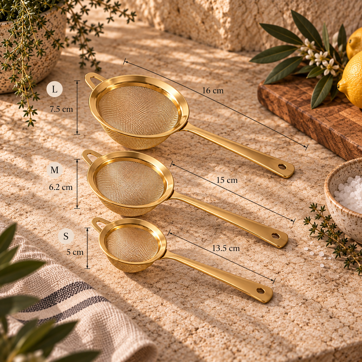 The Homestead Sifter Set ~ Heirloom Gold Cobblestone Australia