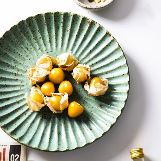 Tuscan Apple Coloured Fluted Serving Plate