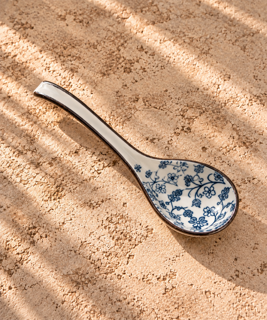 The Homestead Ceramic Serving Spoon ~ Wildflower Cobblestone Australia
