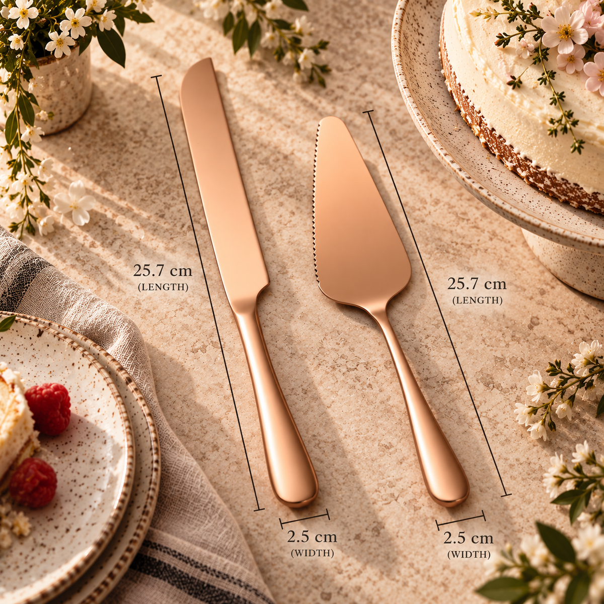 The Homestead Cake Serving Set ~ Old Rose Cobblestone Australia