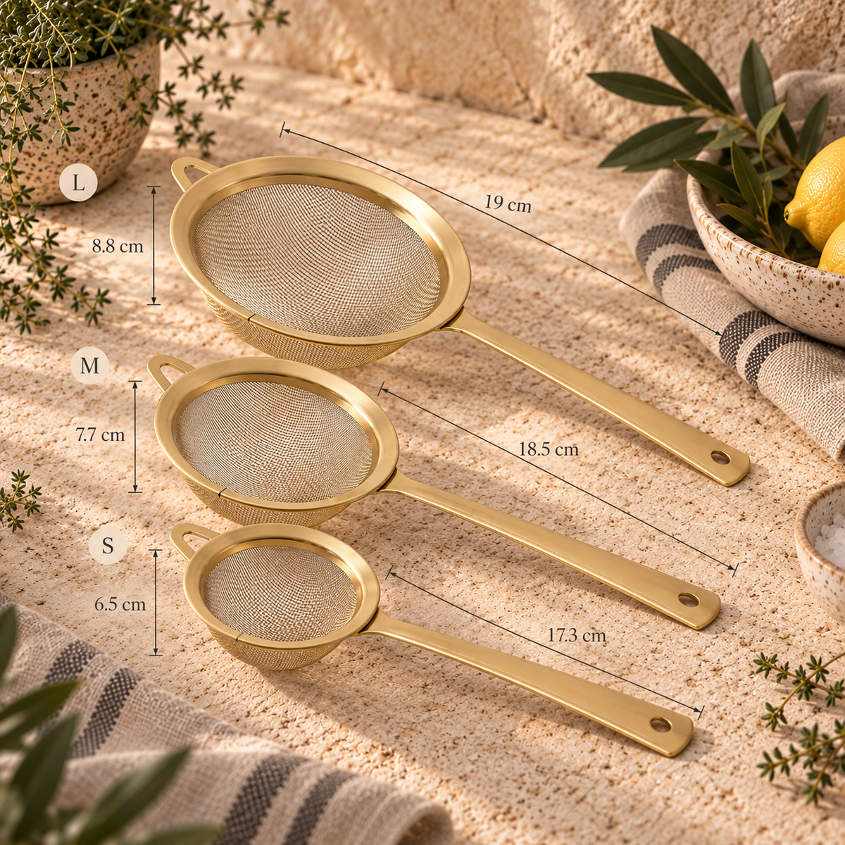 The Homestead Sifter Set ~ Heirloom Gold Cobblestone Australia