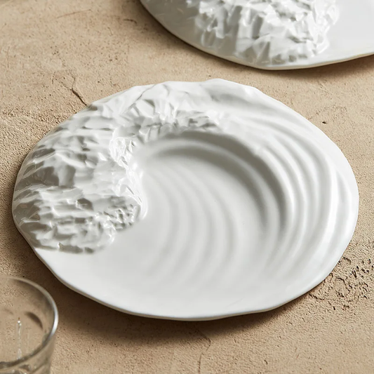 White Coral Porcelain High Tide Platter