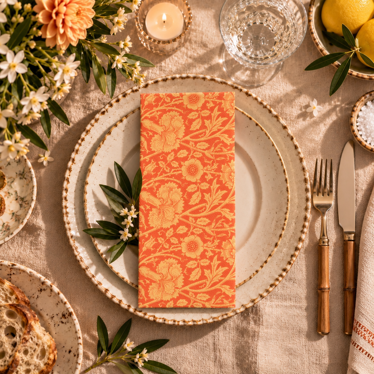 Dinner Party Napkins 20pk ~ Florentine Cobblestone Australia