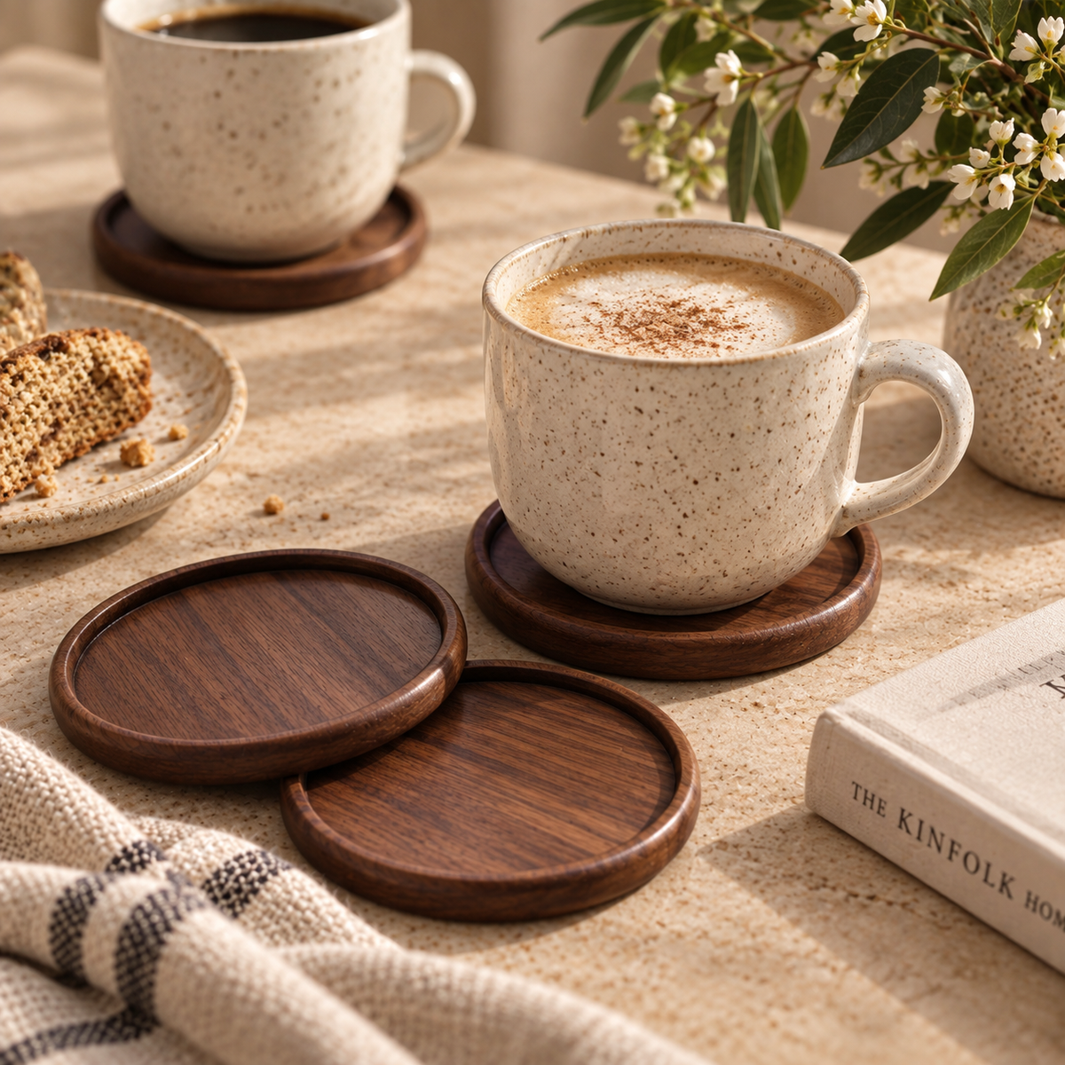 Homestead Walnut Serving Coasters ~ Set of 2 Cobblestone Australia