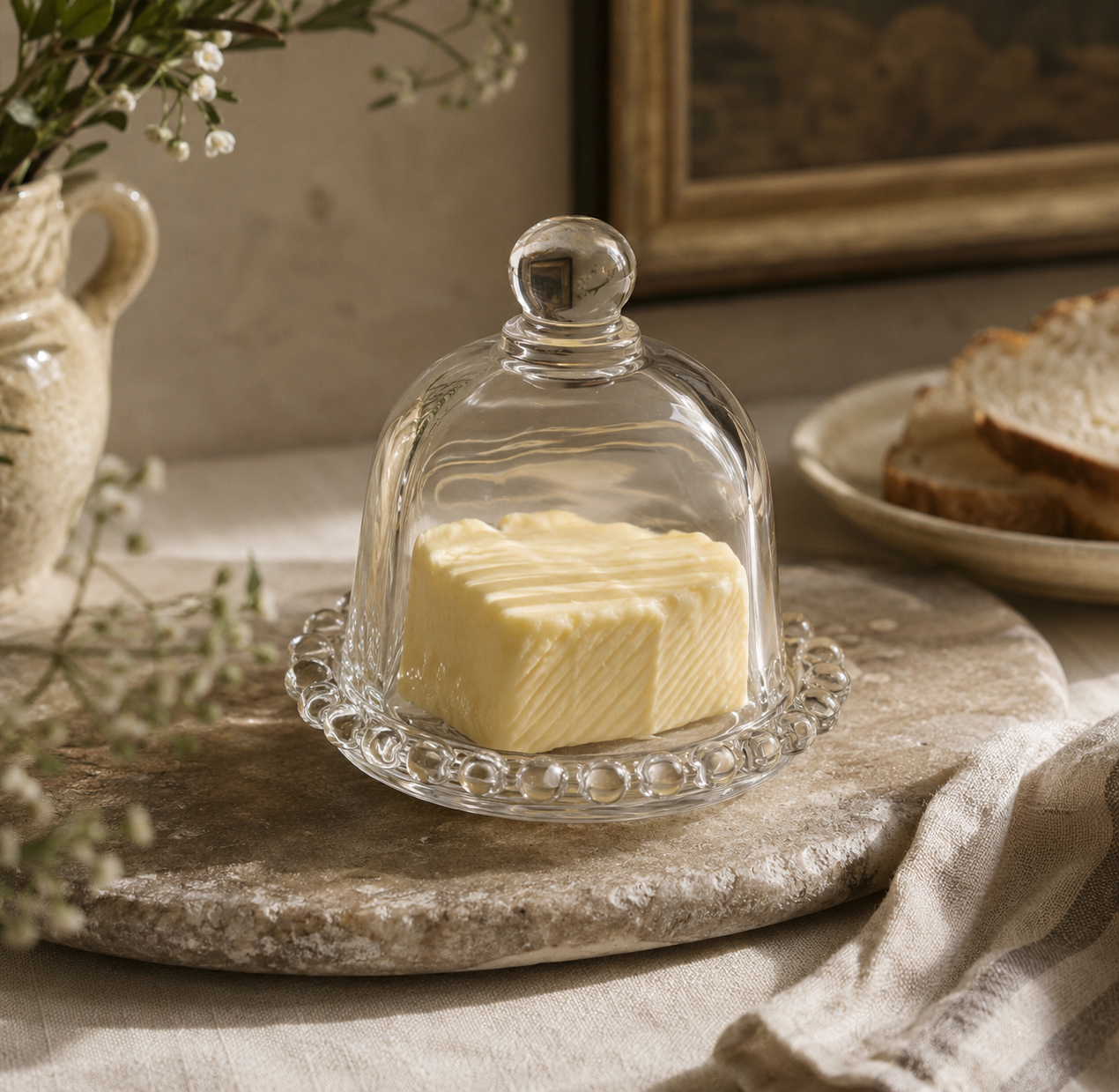 Dinner Party Pearl Glass Butter Dome Cobblestone Australia