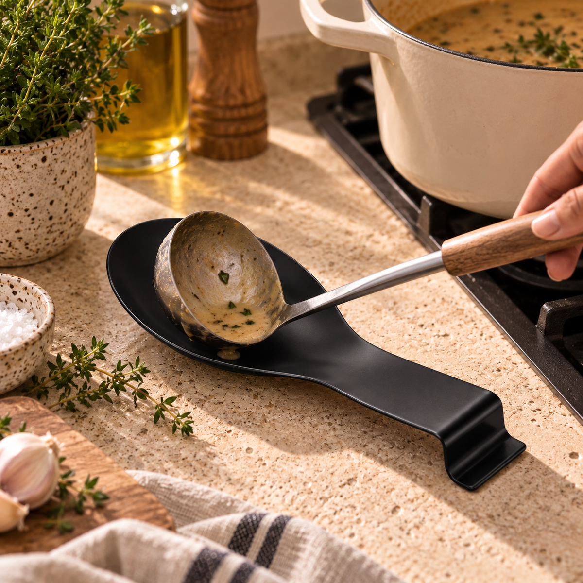 The Homestead Spoon Rest ~  Hearth Black Cobblestone Australia