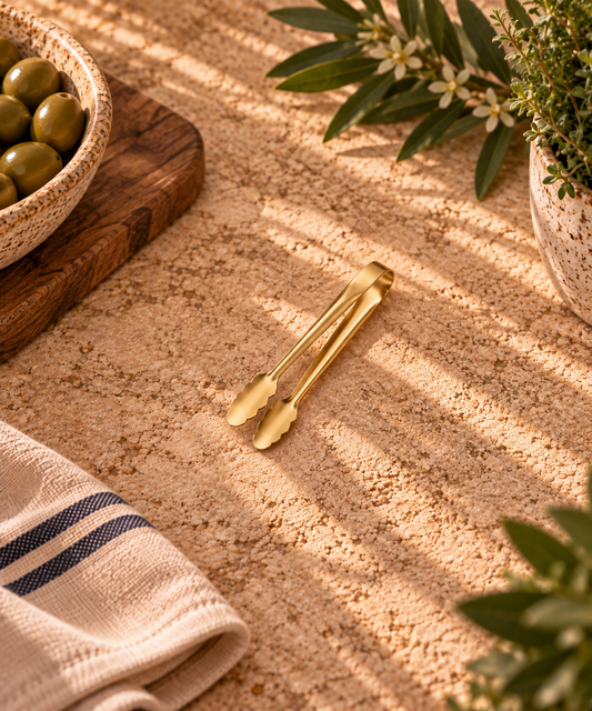 The Homestead Serving Tongs ~ Heirloom Gold Cobblestone Australia