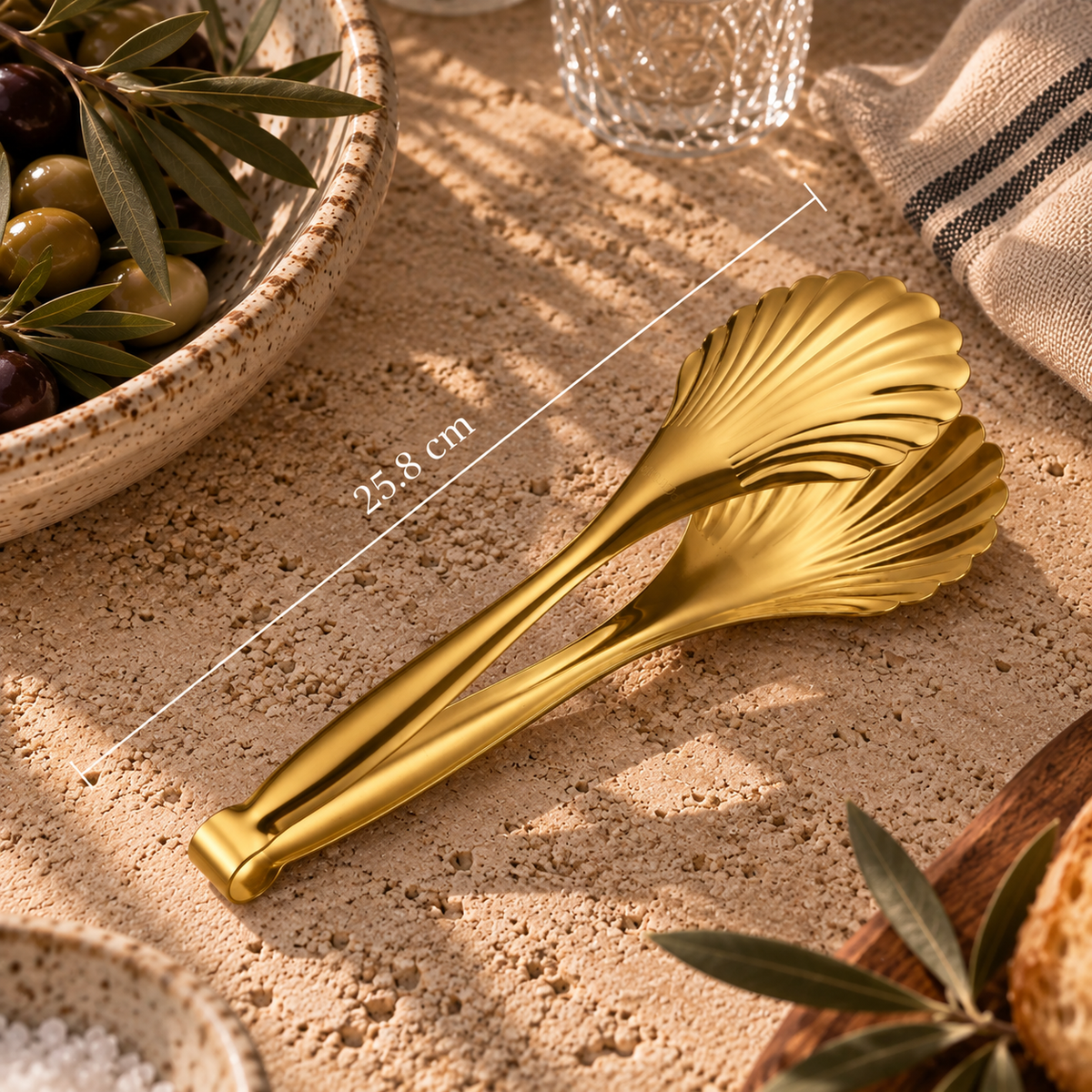 Homestead Shell Serving Tongs ~ Heirloom Gold Cobblestone Australia