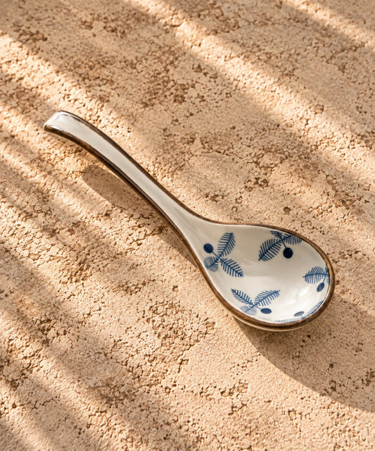The Homestead Ceramic Serving Spoon ~ Willow Cobblestone Australia