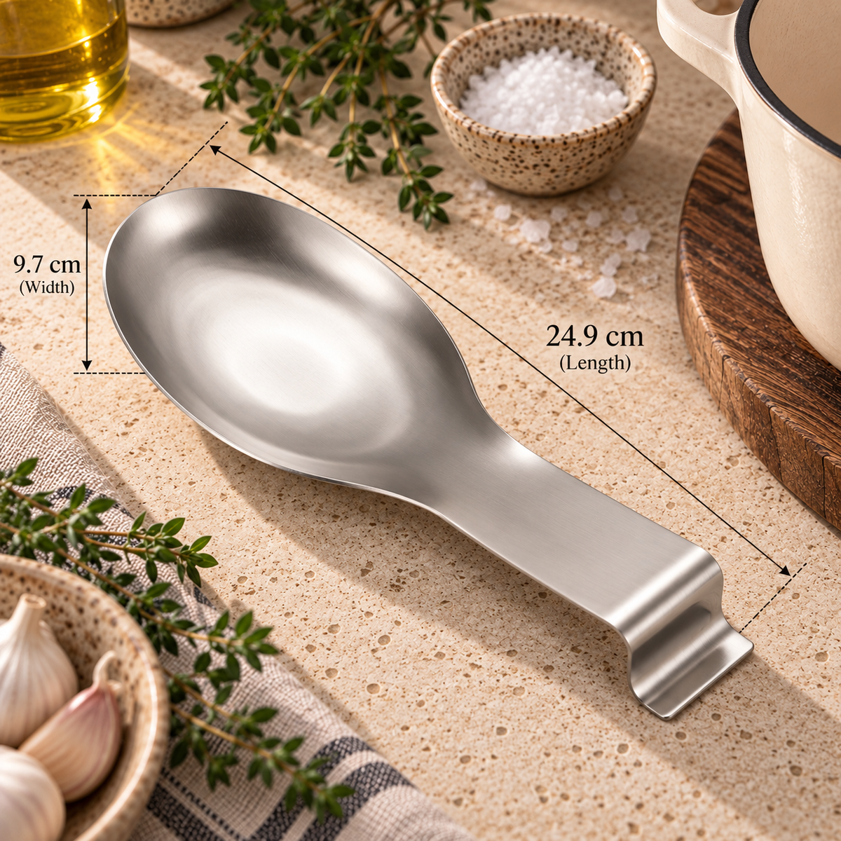 The Homestead Spoon Rest ~  Pewter Cobblestone Australia