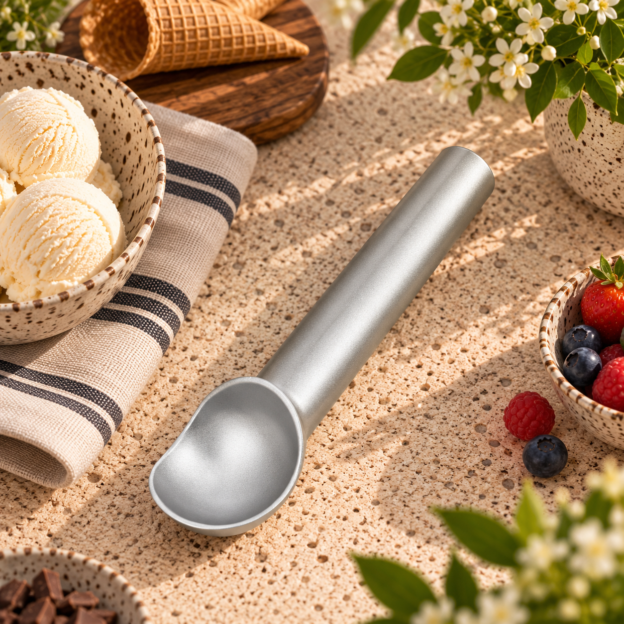 The Homestead Ice Cream Scoop ~ Pewter Cobblestone Australia