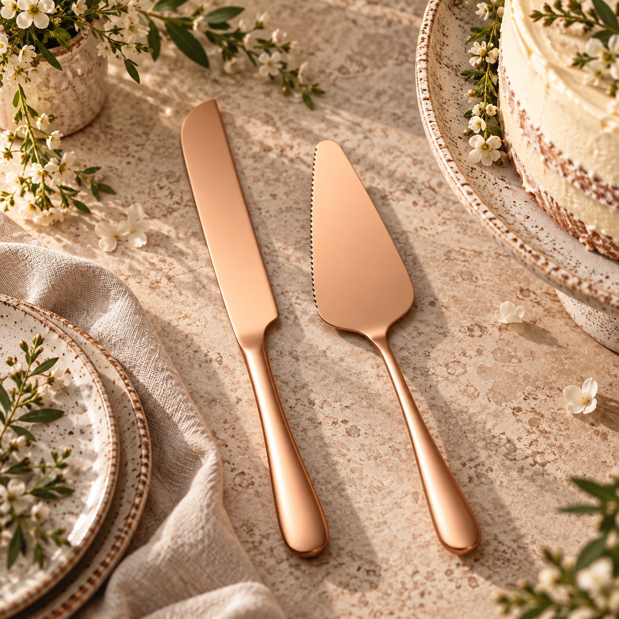 The Homestead Cake Serving Set ~ Old Rose Cobblestone Australia