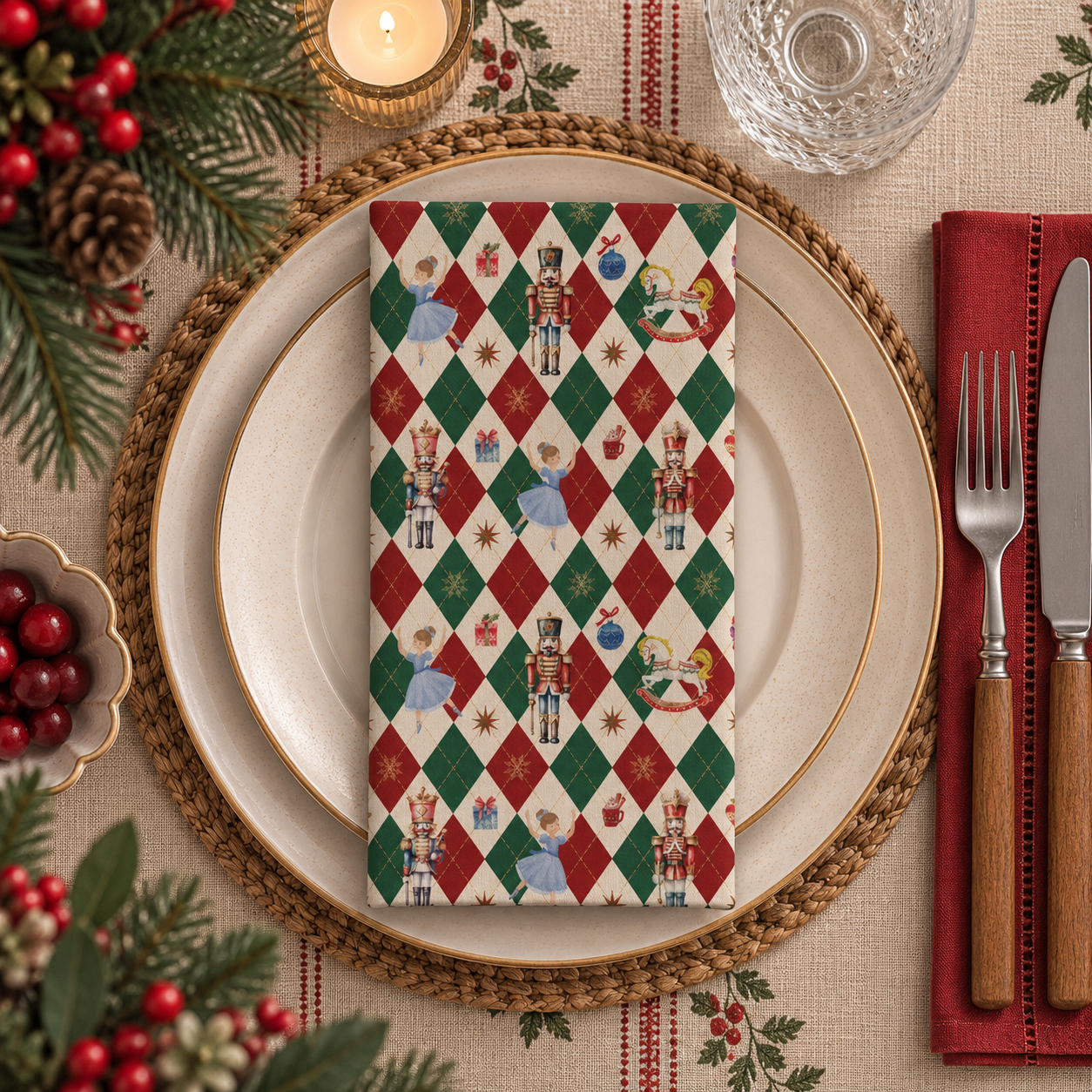 Dinner Party Napkins 20pk ~ The Nutcracker Cobblestone Australia