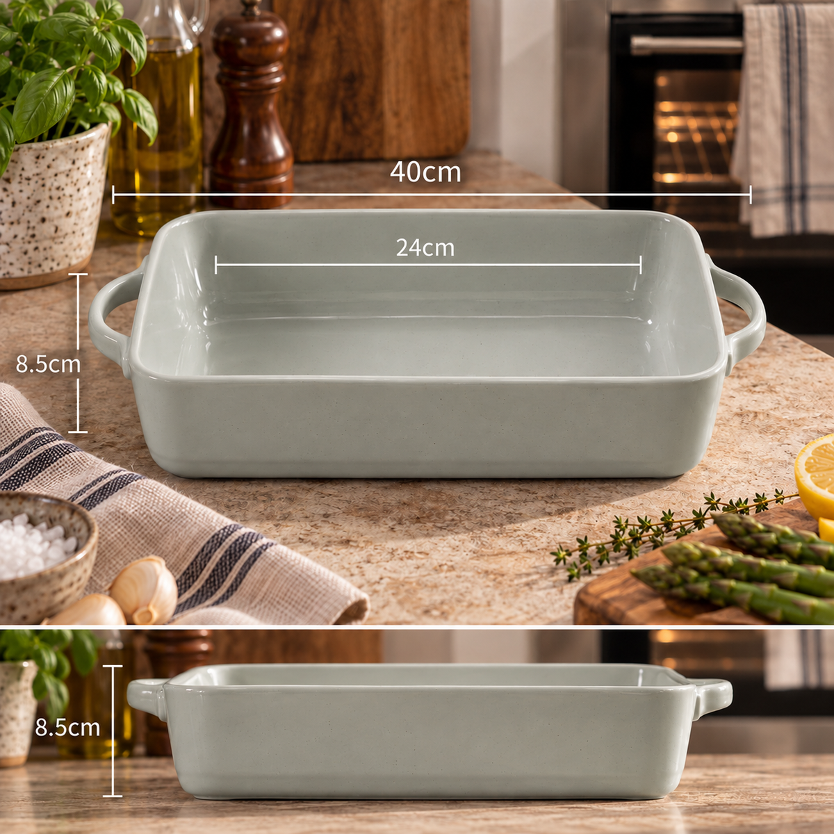 The Homestead Harvest Baking Dish ~ Morning Fog Cobblestone Australia