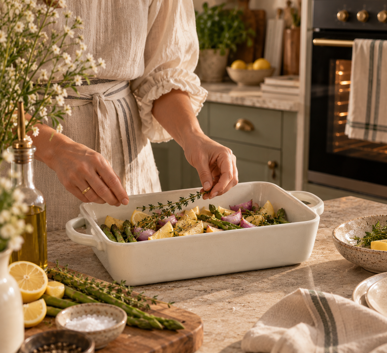 The Homestead Harvest Baking Dish ~ Cotton Field Cobblestone Australia