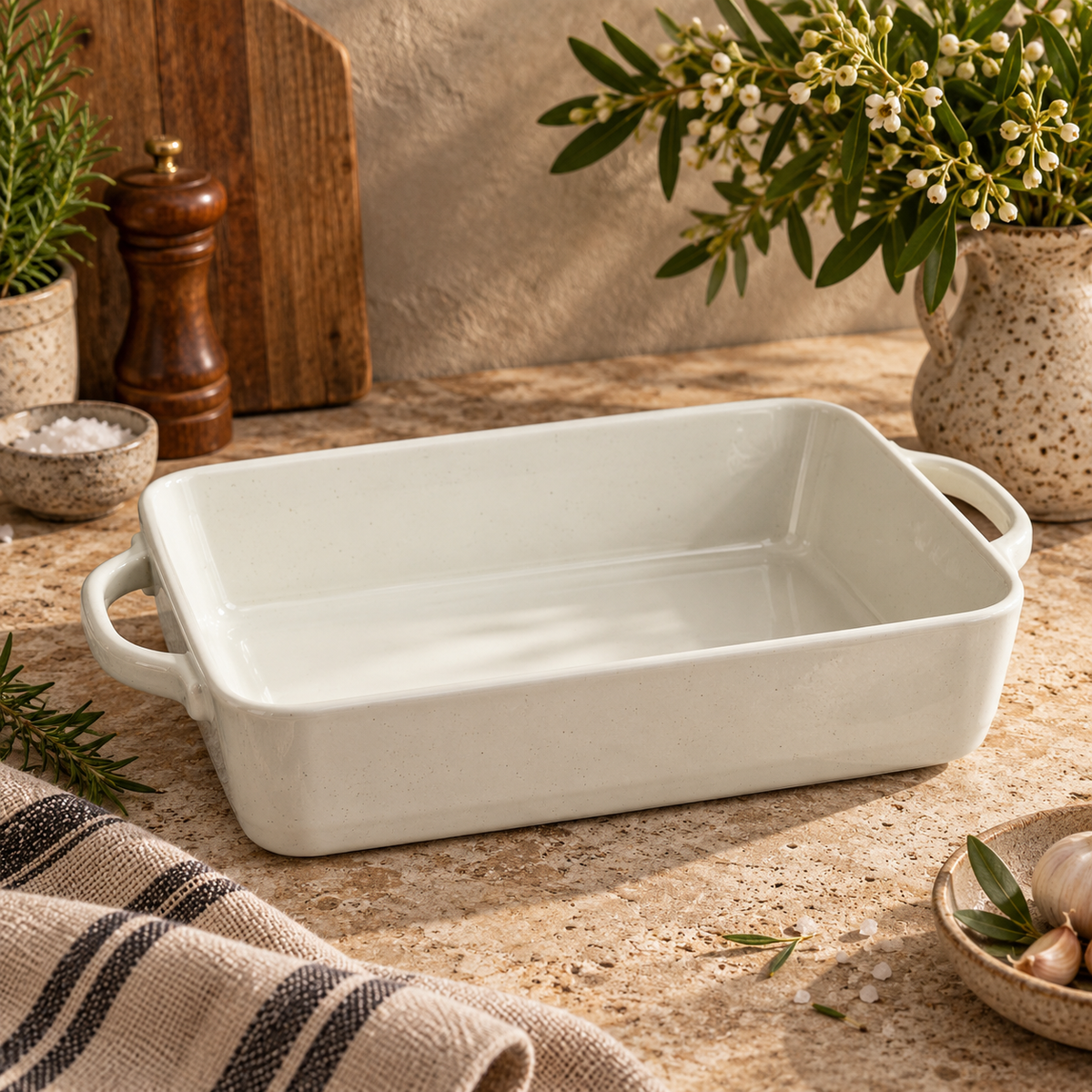 The Homestead Harvest Baking Dish ~ Cotton Field Cobblestone Australia