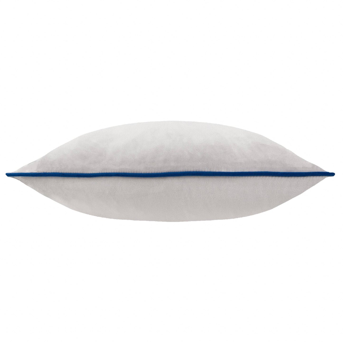 Silver / Navy Velvet Feel Cushion Cover: 55 x 55cm - Cobblestone Australia