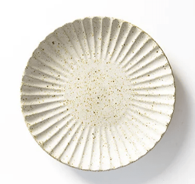 Tuscan Fawn Coloured Fluted Serving Plate - Cobblestone Australia