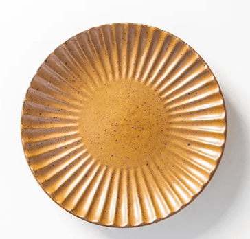 Tuscan Rust Coloured Fluted Serving Plate - Cobblestone Australia