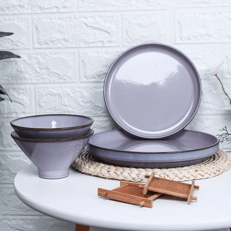 Violet Classic Ceremic Round Plate - Medium - Cobblestone Australia