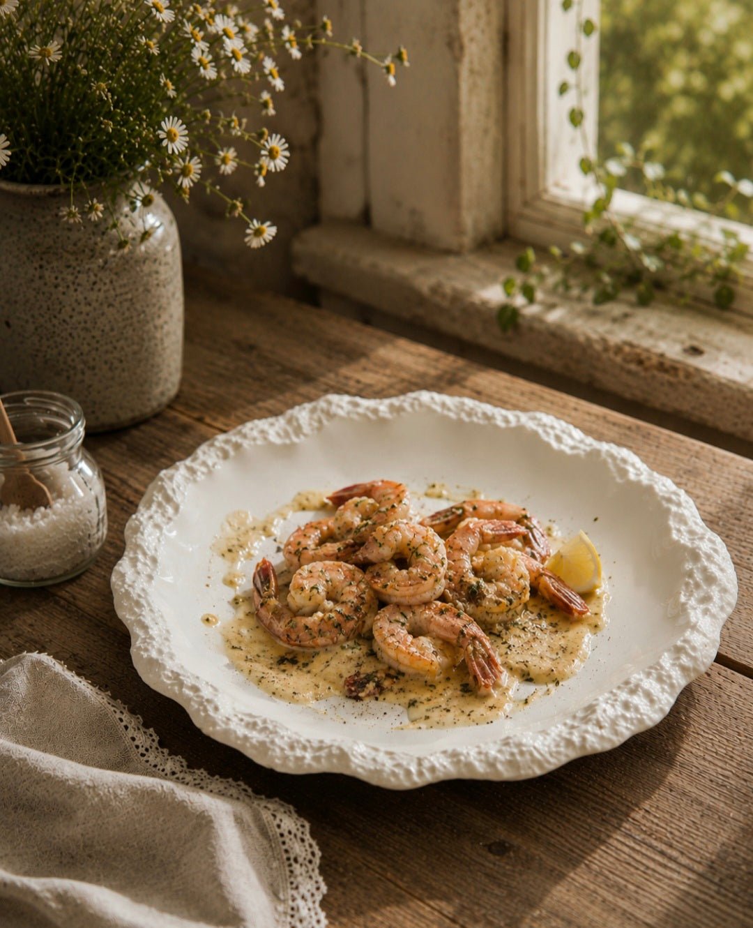 White Coral Porcelain Round Platter - Cobblestone Australia