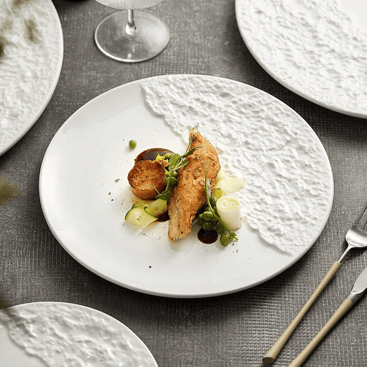 White Coral Porcelain Seaside Platter 27cm - Cobblestone Australia