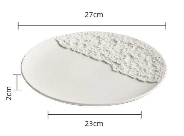 White Coral Porcelain Seaside Platter 27cm - Cobblestone Australia